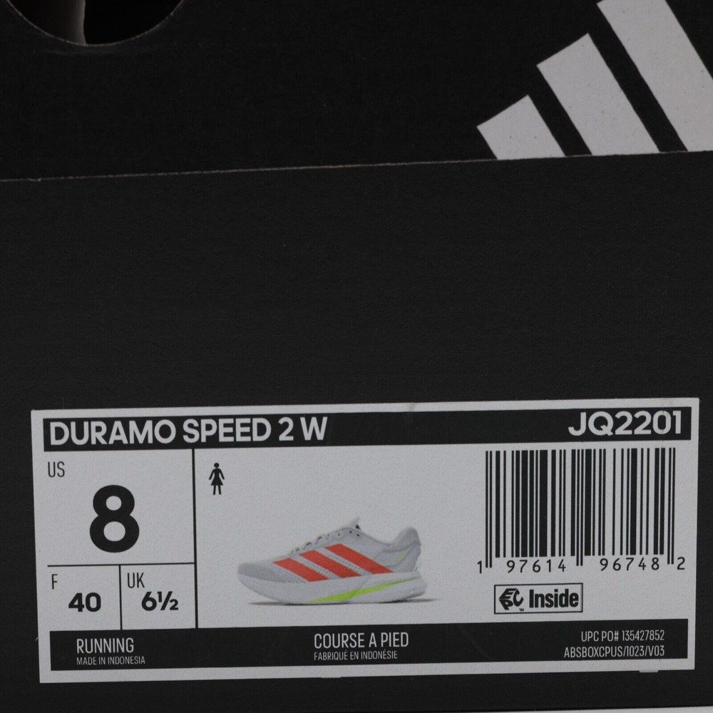 Adidas Women's Duramo Speed 2 Breathable Wide‎ Running Shoes Gray/Red Size 8 - Picture 11 of 11